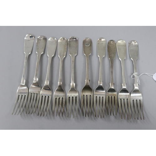 Ten antique hallmarked sterling