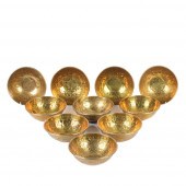 TEN ANTIQUE INDIAN FINGER BOWL