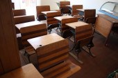 TEN ANTIQUE SCHOOL DESKSTEN AN