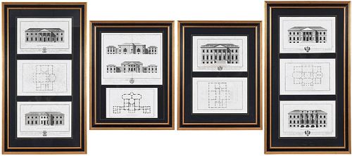 TEN ARCHITECTURAL ENGRAVINGS,