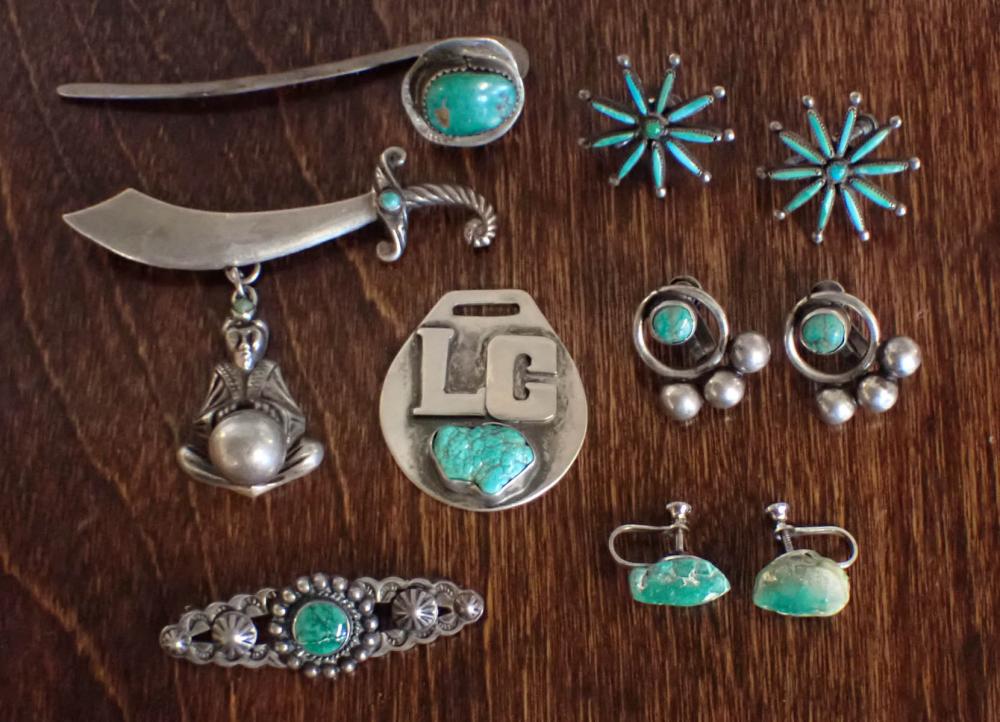 TEN ARTICLES OF TURQUOISE AND