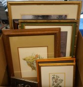 TEN ASSORTED FRAMED WORKS OF A