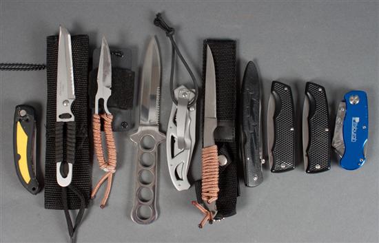 Ten assorted hunting or sportsman's