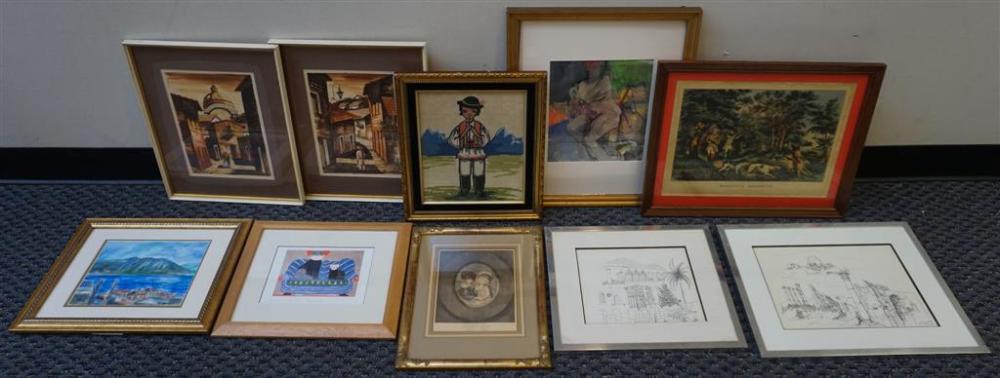 TEN ASSORTED WORKS OF ARTTen