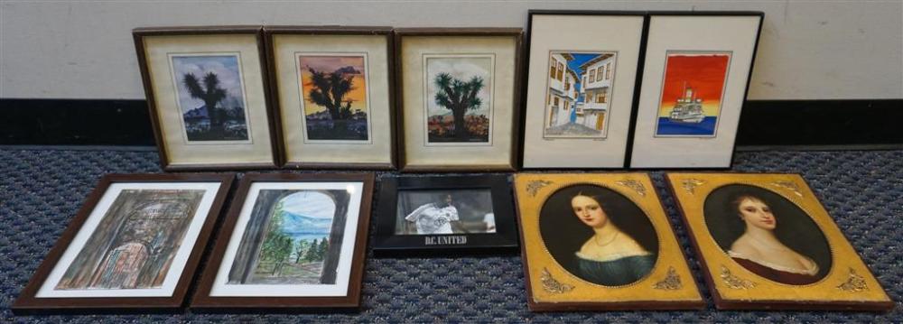 TEN ASSORTED WORKS OF ARTTen
