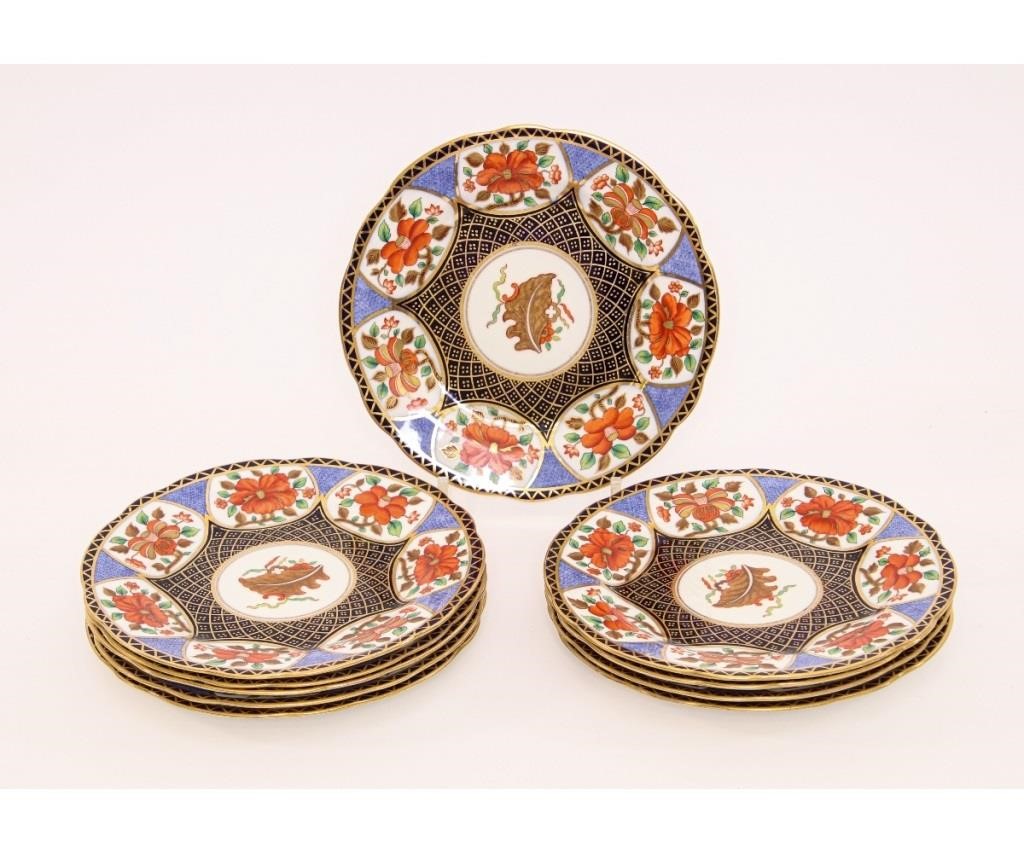 Ten Aynsley English colorful plates