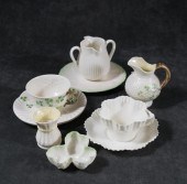 TEN BELLEEK PORCELAIN ITEMS, S