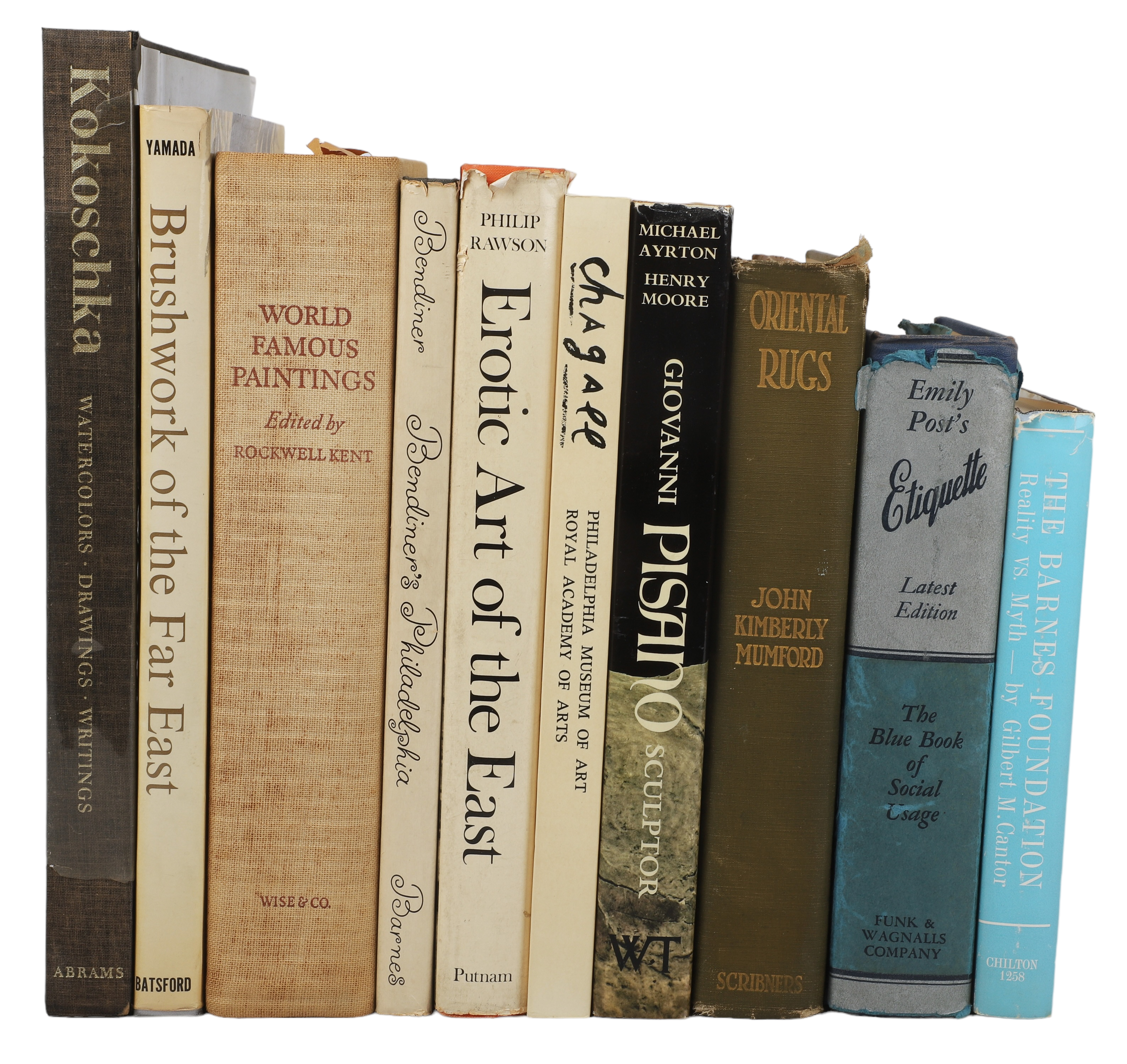 Ten books mainly on art,
