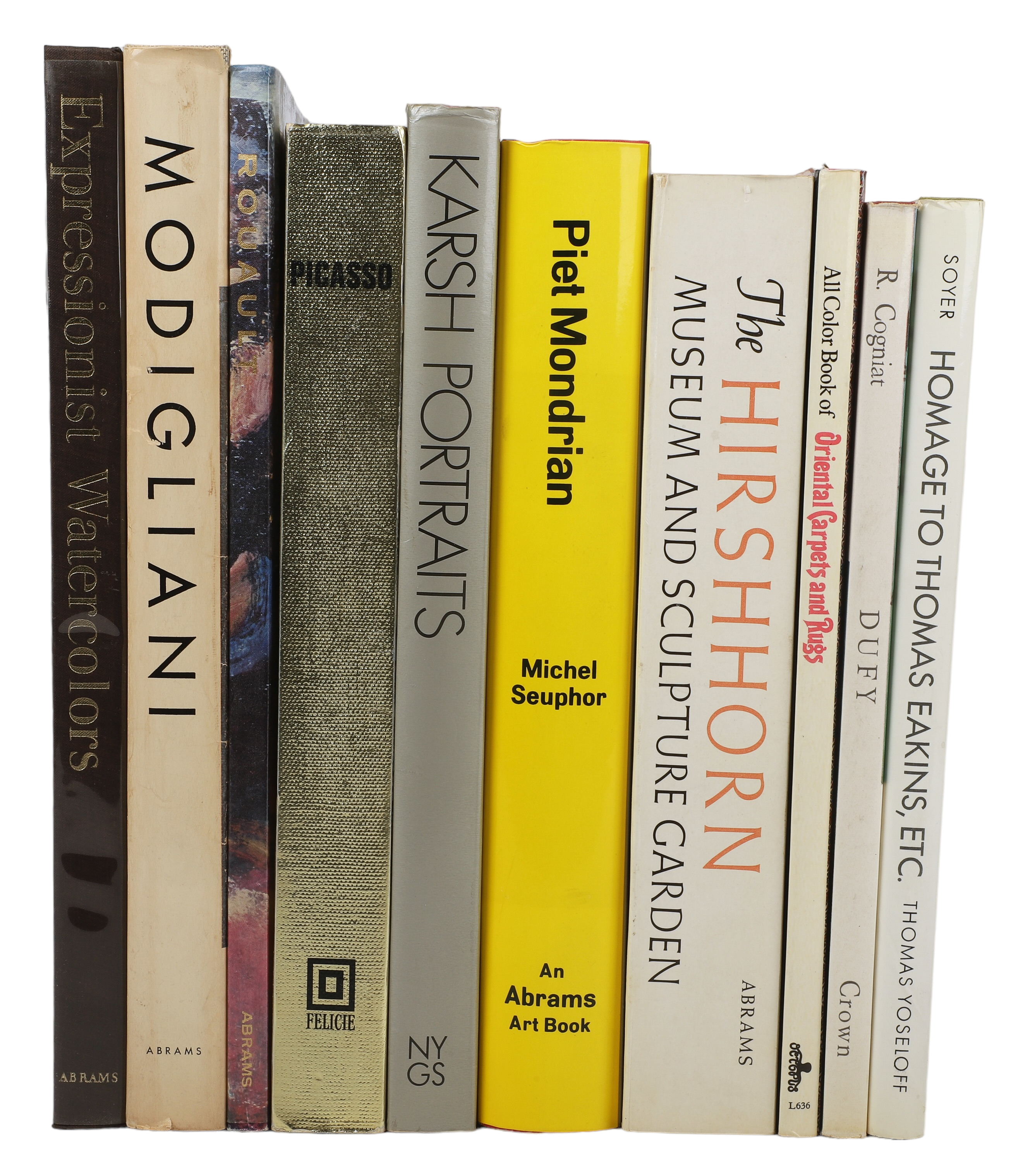 Ten books on art, including books