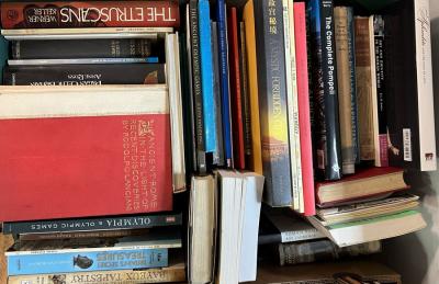 Ten boxes of books relating to