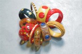 TEN BRACELETS. Most bakelite.