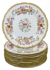 TEN BRITISH PORCELAIN PLATES I