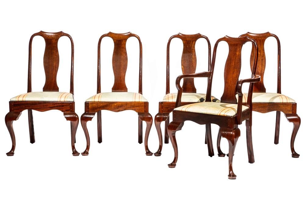 TEN CARVED MAHOGANY DINING