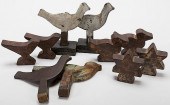 TEN CAST IRON SHOOTING GALLERY