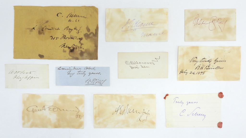 TEN CIVIL WAR-ERA AUTOGRAPHS United