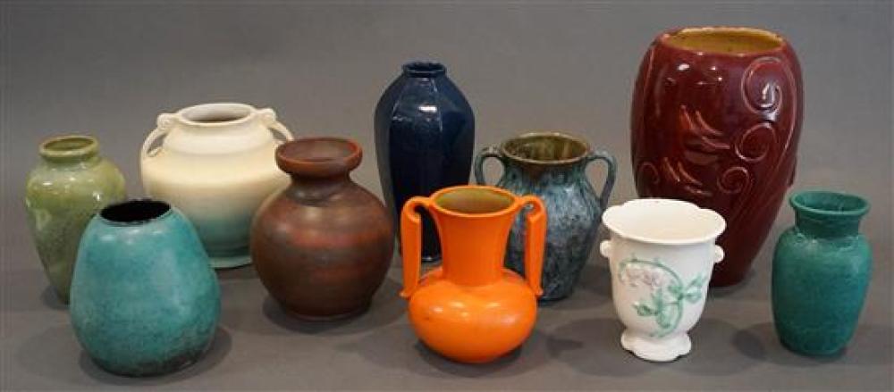 TEN CONTEMPORARY GLAZED CERAMIC