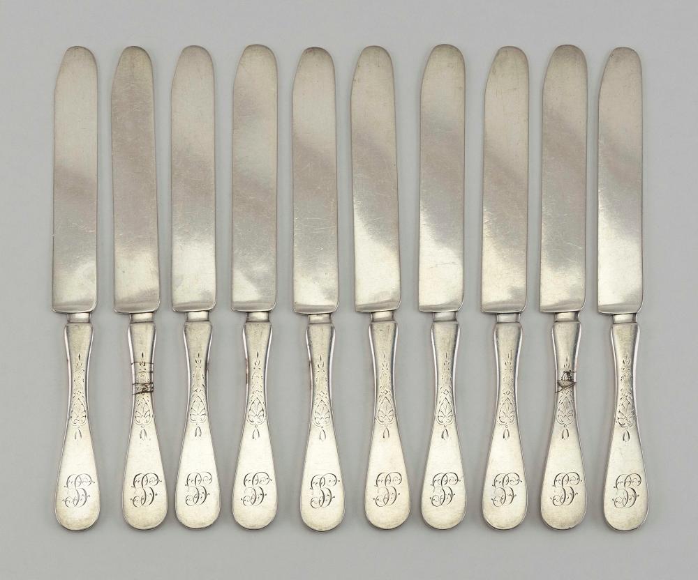 TEN CROSBY & FOSS STERLING SILVER