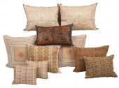 TEN DECORATOR PILLOWS20th/21st