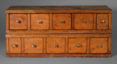 Ten-drawer spice box, two rows of