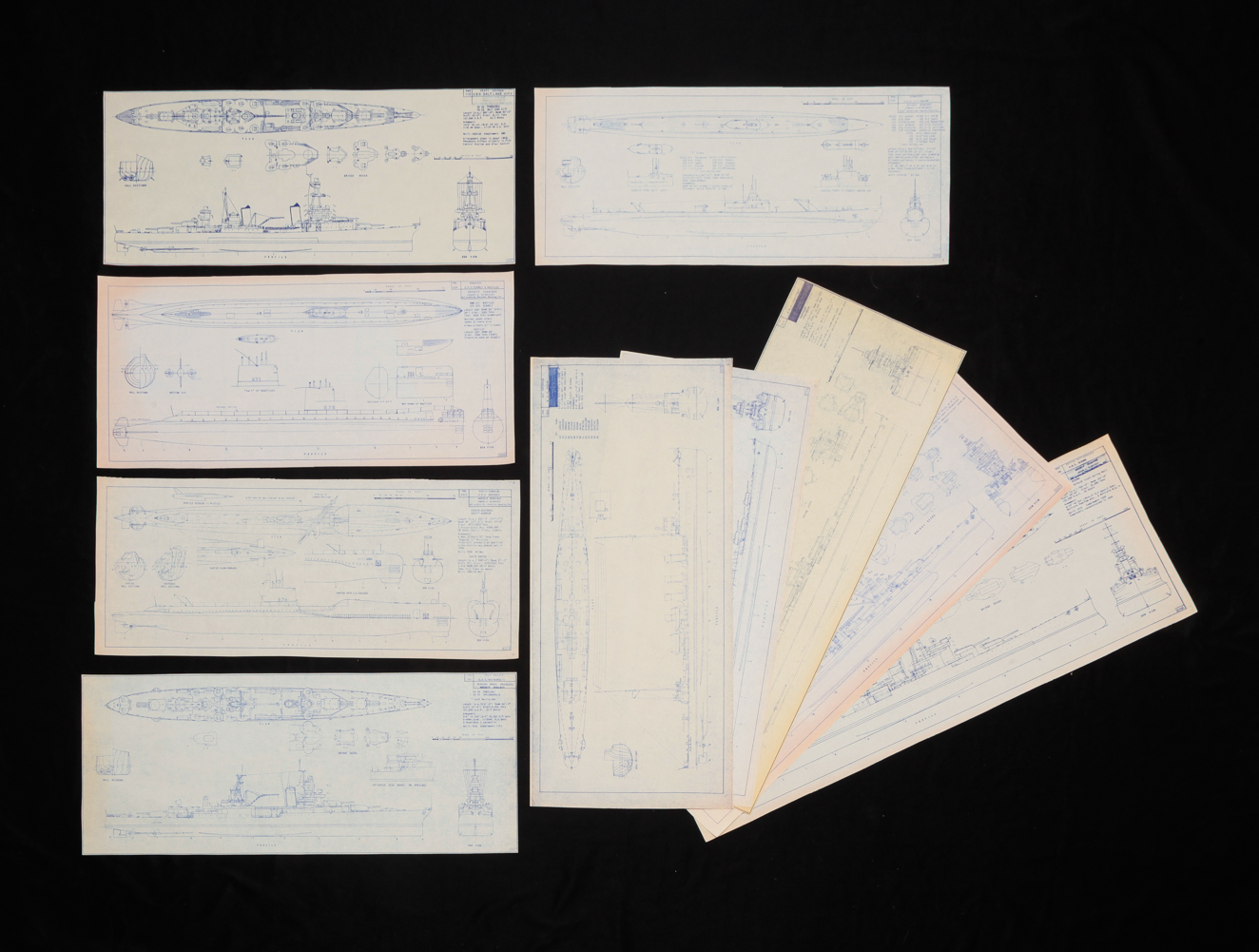 TEN EDWARD WISWESSER SHIP PRINTS.