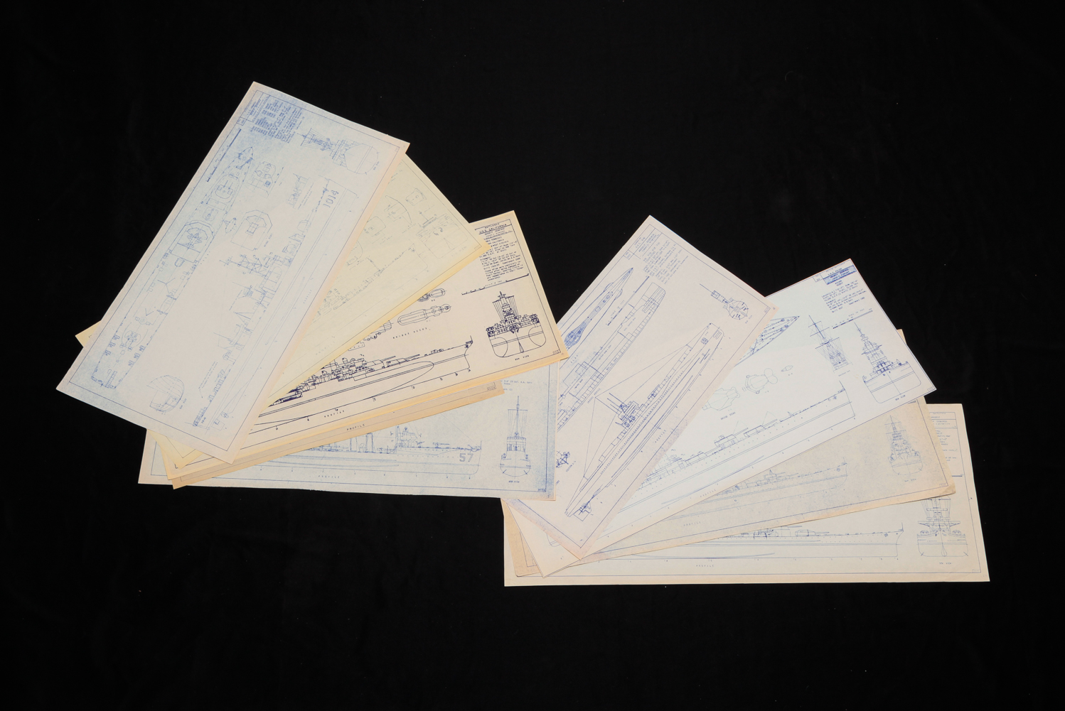 TEN EDWARD WISWESSER SHIP PRINTS.