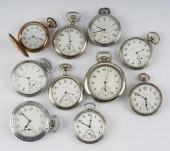 TEN ELGIN POCKET WATCHES1: Ill