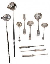 TEN ENGLISH SILVER SERVING PIE
