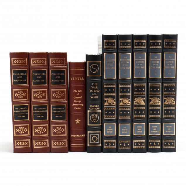 TEN FINELY BOUND EASTON PRESS BOOKS