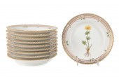 TEN FLORA DANICA GILT RIM PORC