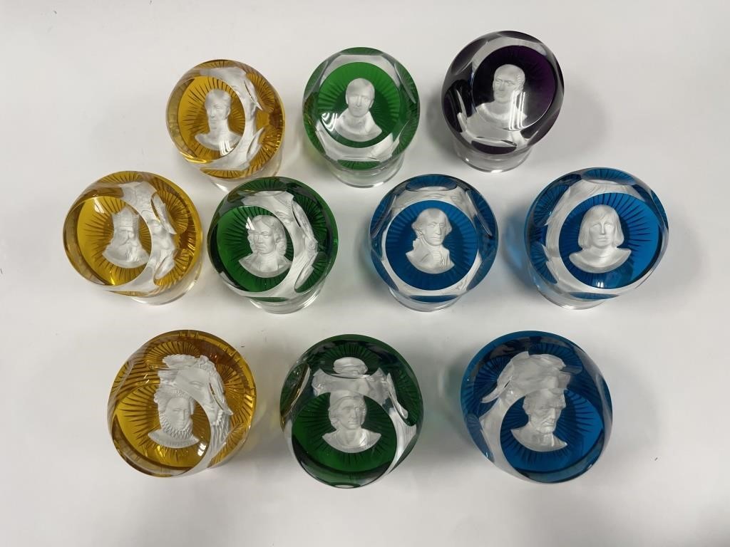 TEN FRANKLIN MINT BACCARAT