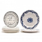 TEN FRENCH AND ITALIAN PLATES,