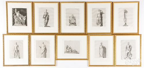TEN FRENCH ENGRAVINGS OF