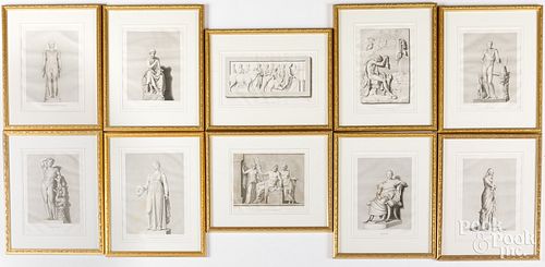 TEN FRENCH ENGRAVINGS OF