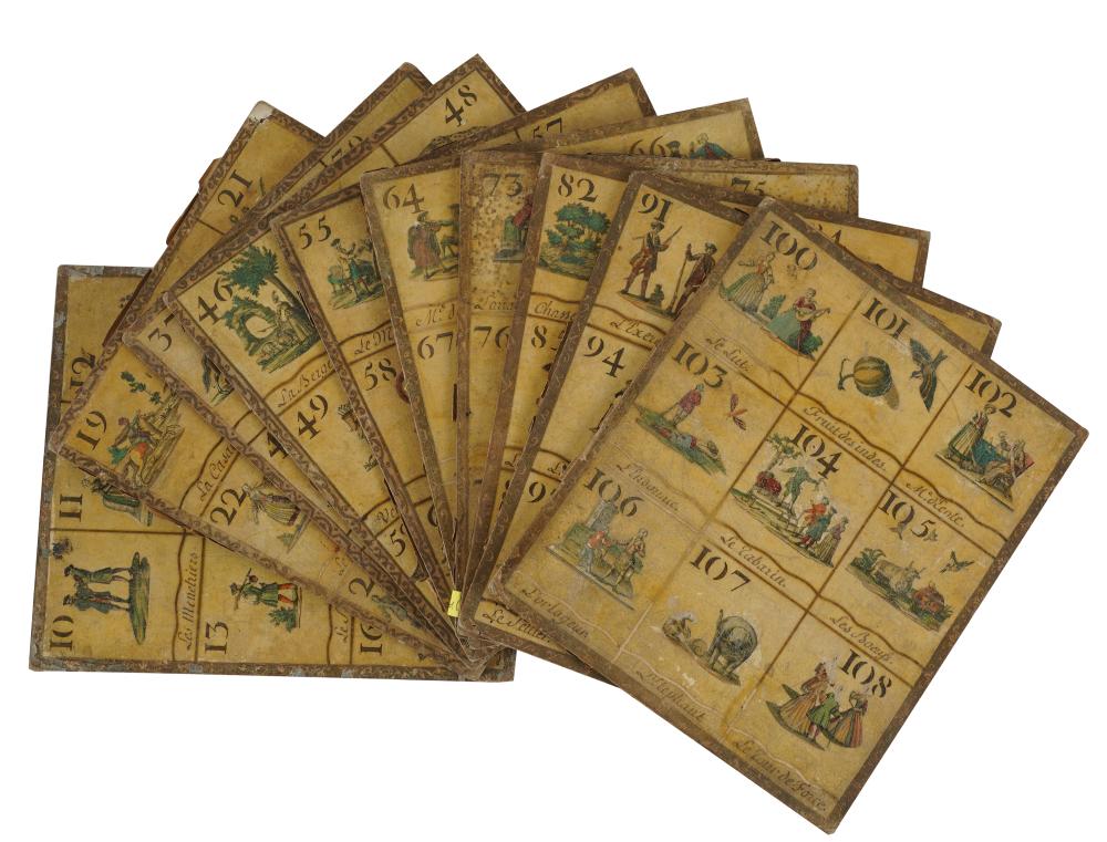 TEN FRENCH GAME CARDSprinted