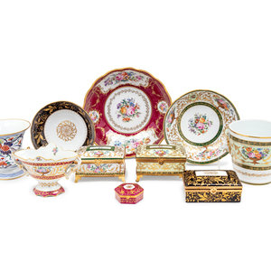 Ten French Painted and Parcel