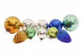 Ten German glass kugels, 19th