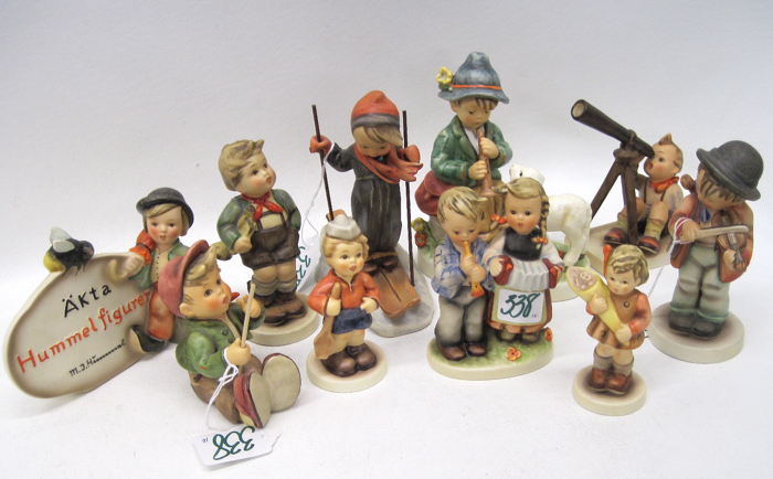 TEN GERMAN HUMMEL PORCELAIN