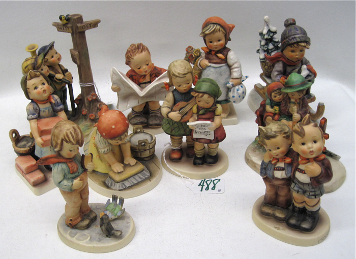 TEN GERMAN HUMMEL PORCELAIN