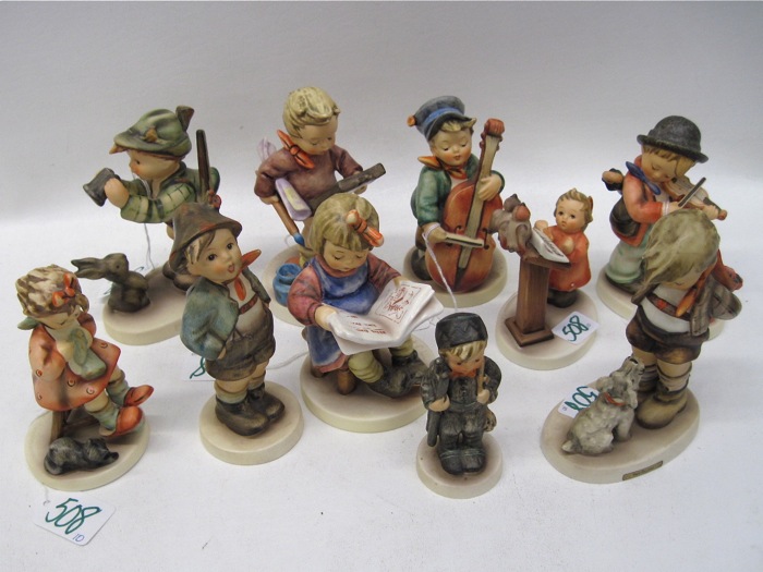 TEN GERMAN HUMMEL PORCELAIN