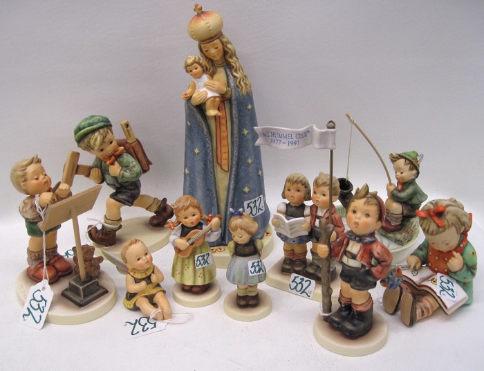 TEN GERMAN HUMMEL PORCELAIN