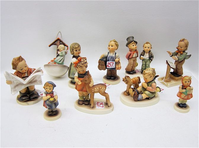 TEN GERMAN HUMMEL PORCELAIN