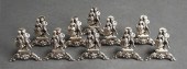 TEN GERMAN STERLING SILVER REN