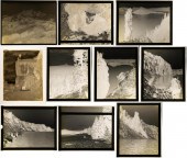 TEN GLASS NEGATIVES OF CRATER