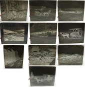 TEN GLASS PHOTOGRAPHIC PLATES