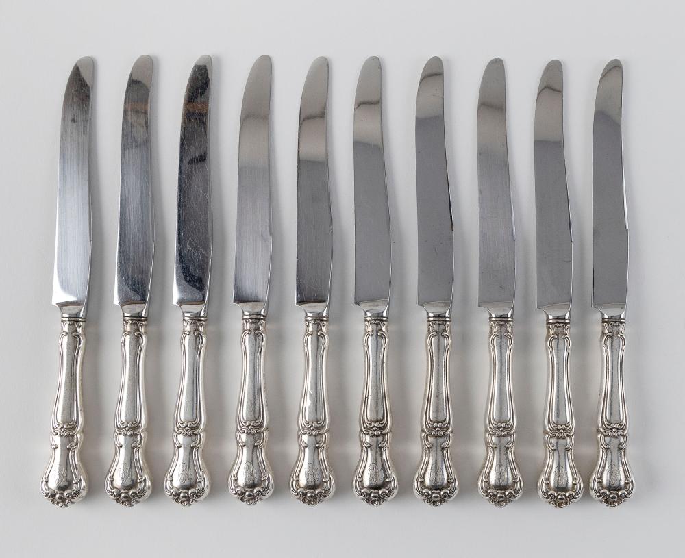 TEN GORHAM “BUCKINGHAM” KNIVES WITH