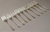 TEN GORHAM STERLING SILVER 'FA