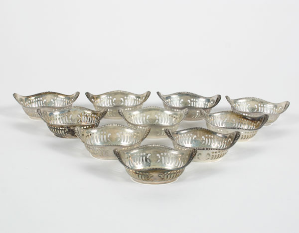 Ten Gorham sterling silver