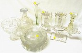 Ten Heisey 6'' colorless glass