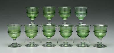 Ten Heisey Sussex goblets: