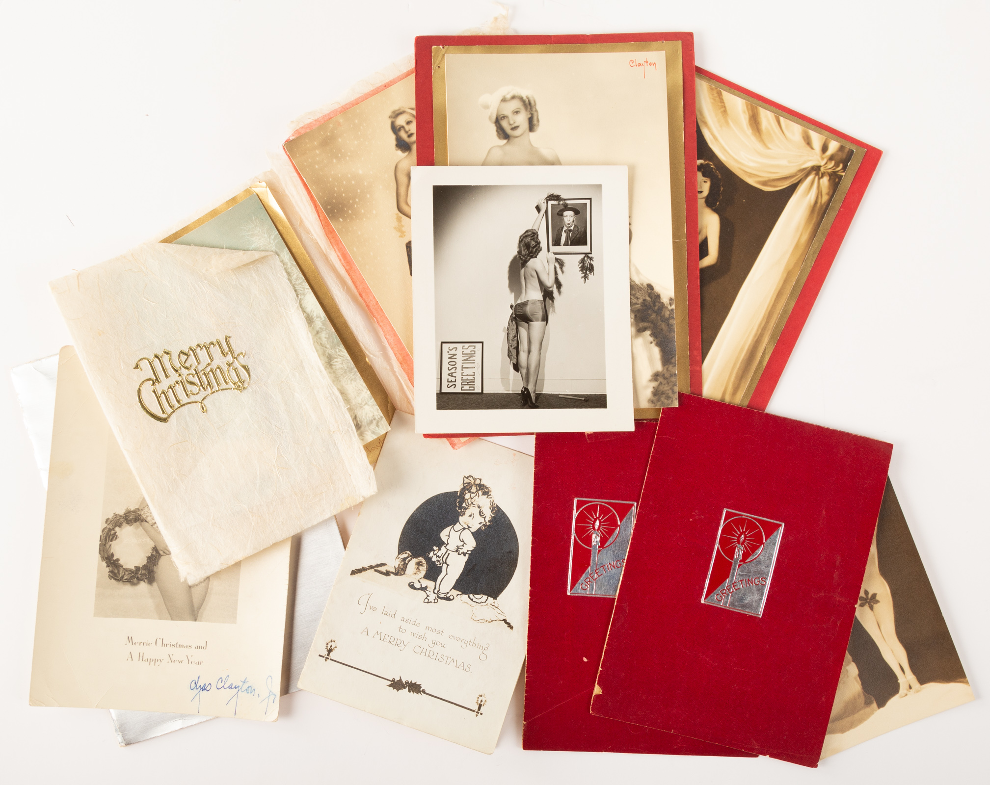 TEN HOLIDAY CARDS DEPICTING